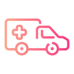 ambulance Line Gradient Icon