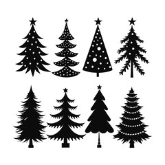 Obraz premium set of christmas trees