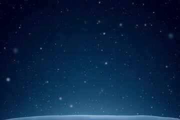 Obraz premium Starry Winter Night Sky with Falling Snowflakes