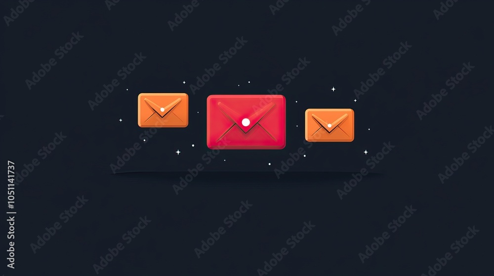Poster flat design captures the ide of electronic requests or messages with minimalist approach.