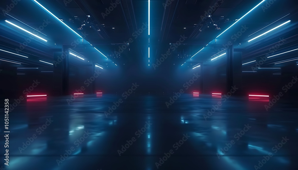 Poster Ultra-Modern Factory with Autonomous Drones and Robotic Arms Managing High-Tech Production Lines