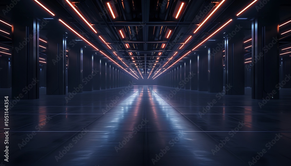 Aufkleber Futuristic Factory with Advanced Robotics Managing Every Stage of Production Efficiently
