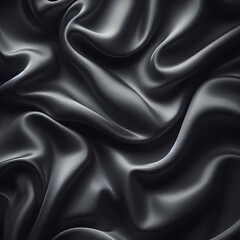 Fototapeta premium Dark Silver Flow: Premium Silk Material with Dramatic Movement and Sophisticated Monochromatic Tones