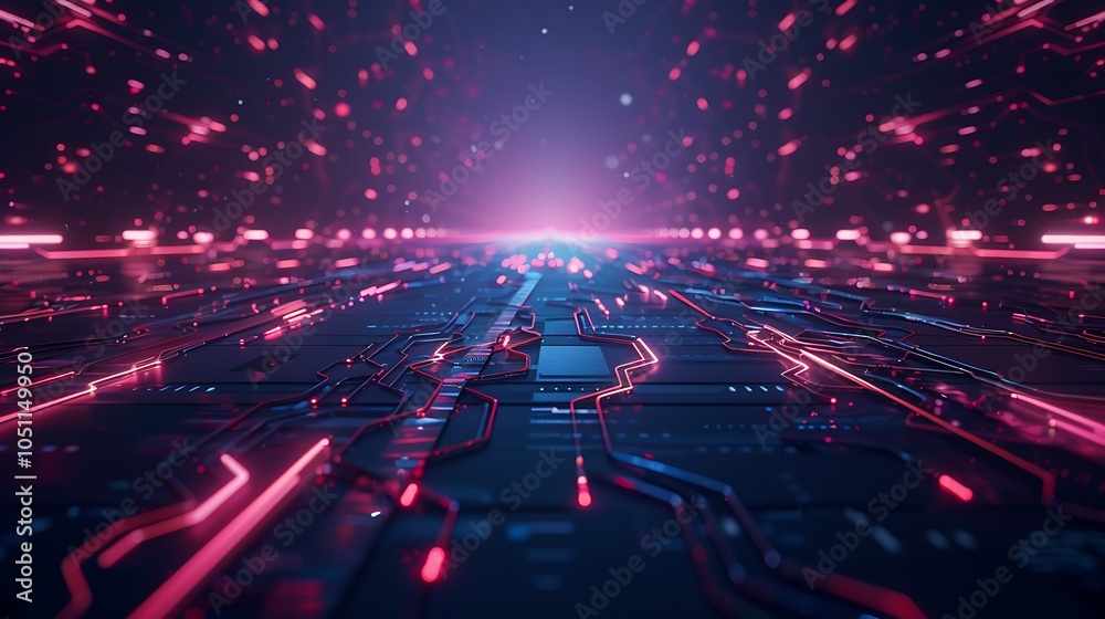 Poster Smart Industrial Complex with AI and Robotic Systems Managing Production with Real-Time Data