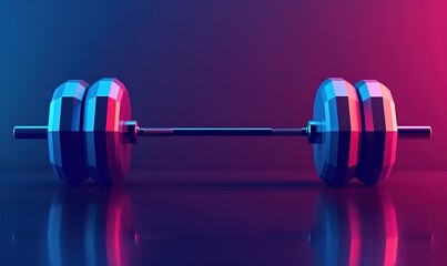 gym fitness sport with barbell and bodybuilding exercises for health ai generated
