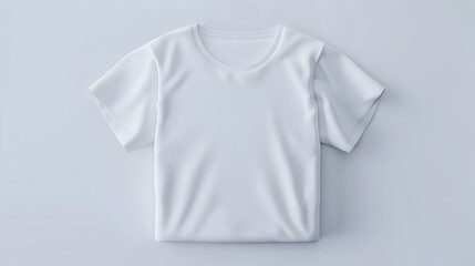 Oversized Blank White T-Shirt Mockup On Isolated White Background For Branding And Fashion Presentation