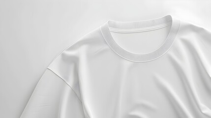 Oversized White T-shirt Blank Mockup on Isolated White Background