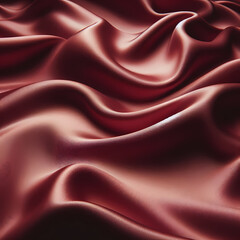 Fototapeta premium Ruby Red Silk Flow: Luxurious Wave Pattern with Dynamic Movement and Premium Light Effects in Rich Passionate Tones