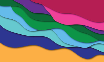 Modern Abstract Dynamic Colorful Background with Different Waves