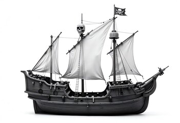 ship isolated on white