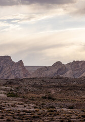 Majestic Utah Desert Landscape Under Cloudy Sky