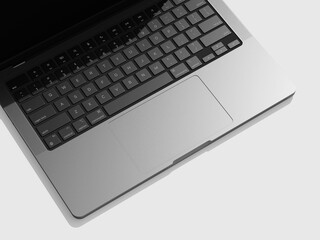 Blank Laptop Keyboard Mockup 3D Render