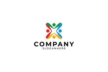 Fototapeta premium Community People Logo
