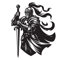 knight vector silhouette