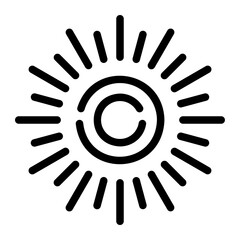 Obraz premium sun Line Icon
