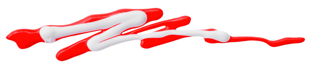 red watercolor drop zigzag isolated on transparent background