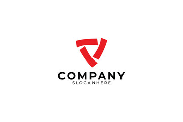 Letter V Shield Logo