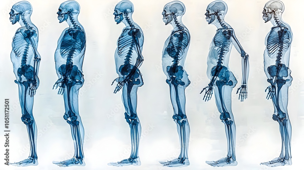 Poster detailed x ray examination of human skeletal structure with advanced detection and analysis system d