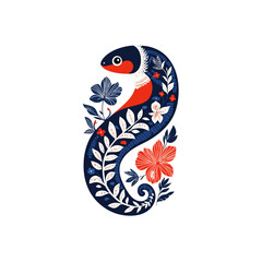 Floral Snake Pattern