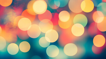 Obraz premium Abstract Blurred Lights Background, Bokeh, Colorful, Bright, Sparkle, Glowing