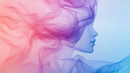 A beautiful, dreamy image of colorful smoke clouds intertwining to form a soft, pastel-hued abstract scene  soft pastel colors ombre ethereal background wallpaper screensaver  