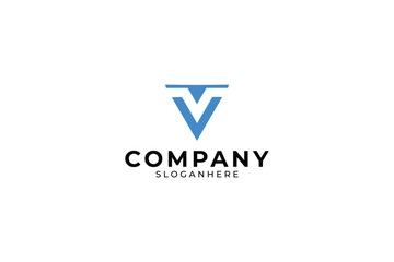 Naklejka premium Letter V logo