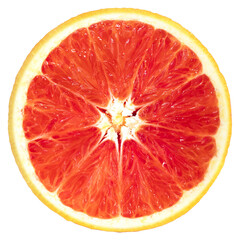 Fresh Grapefruit orange isolated on white background, Orange fruit with orange slices on white background PNG File.