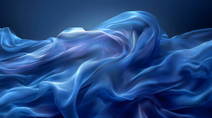 Obraz premium Abstract Blue Fabric Waves Background