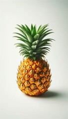 Fototapeta premium Fresh Pineapple on White Background
