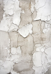 Obraz premium A white poster with a crumpled and creased texture, isolated against a white background, showcasing its wrinkled and Clean white background with subtle paper texture, light creases, 