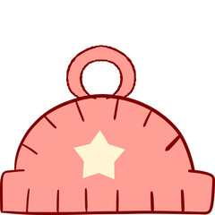 Obraz premium Christmas ornament, retro ornament, Christmas stickers on white background, Red Christmas ball with snow, Christmas decoration, ornament elements hanging, Minimalist white Xmas ornaments, winter 