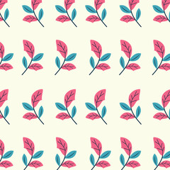 Seamless vector floral pattern with lively colors.