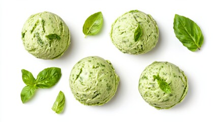 Fototapeta premium Fresh Mint Gelato in Studio Lighting
