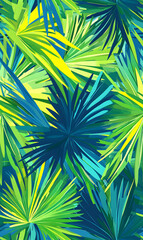 Fototapeta premium Whimsical Floral and Foliage Designs seamless pattern: Playful Doodles, Geometric Leaves, and Elegant Wildflowers in Bold and Soft Color Palettes.