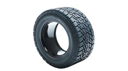 PNG, winter car tire, isolated on white background, created using Generative AI technology.