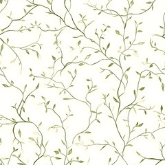 Fototapeta premium Whimsical Floral and Foliage Designs seamless pattern: Playful Doodles, Geometric Leaves, and Elegant Wildflowers in Bold and Soft Color Palettes.