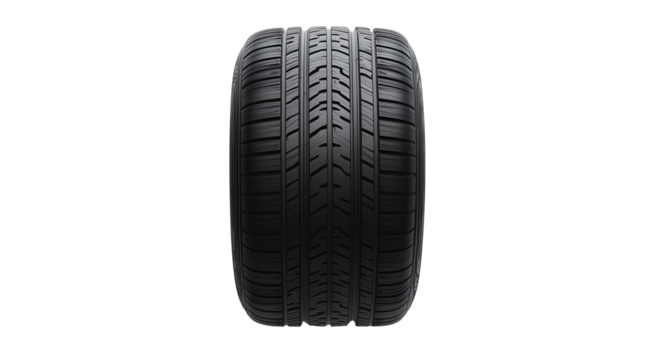 PNG, winter car tire, isolated on white background, created using Generative AI technology.