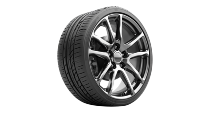 PNG, winter car tire, isolated on white background, created using Generative AI technology.