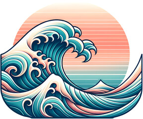 abstract background with waves
