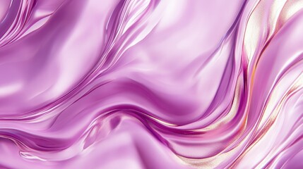 Fototapeta premium Elegant pink silk fabric texture with smooth waves and soft sheen on a white background.