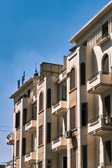 The facade of an old building in Heliopolis