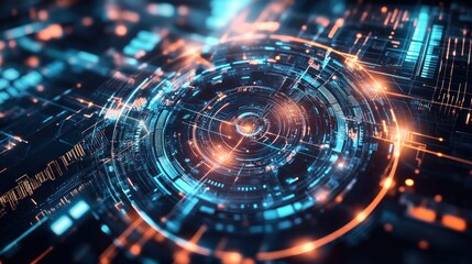 Obraz premium Futuristic Abstract Digital Interface
