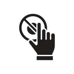 Vector Don't Touch Icon on white background