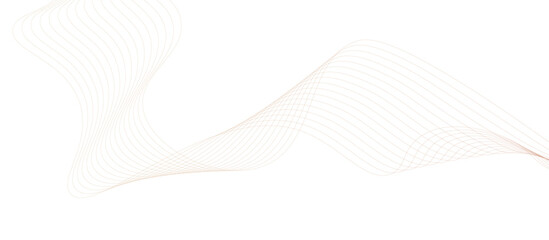 Abstract vector wavy lines flowing smooth curve gold gradient color on transparent background in concept of luxury, technology, science, music, modern, banner, poster, flyer. vector illustration