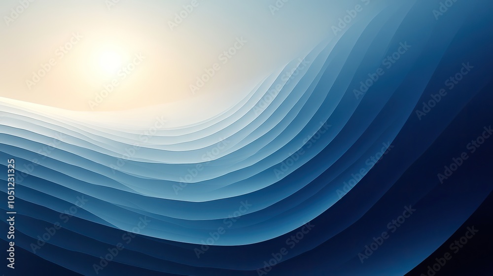 Aufkleber simple and modern background with gradient lines and stripes in blue color scheme.illustration