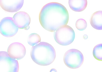 綺麗なシャボン玉の透過素材