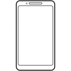 black outline smartphone icon