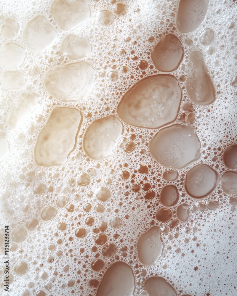 Fototapete intricate soap bubble texture with natural patterns in soft light