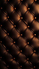 Fototapeta premium A close up of a brown leather surface with gold studs