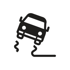 Car crash icon on white background